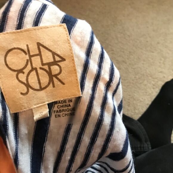 Chaser small sleeveless tank top striped blue/ - Picture 8 of 14